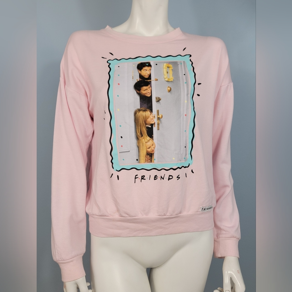 FRIENDS long sleeves comfy pink sweatshirt size XS